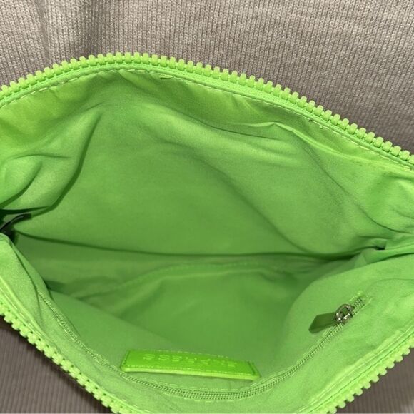 EXPRESS Linen Cotton Bright Neon Watermelon Sequined Tasseled Zip Clutch - Picture 5 of 9